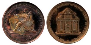 Medaille auf das 25-jährige Amtsjubiläum des Pastors B. C. Roosen der Mennonitengemeinde Hamburg-Altona
