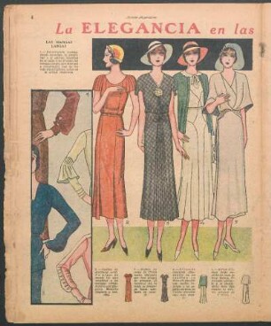 La elegancia en las mangas y en los vestidos [Dibujos]
