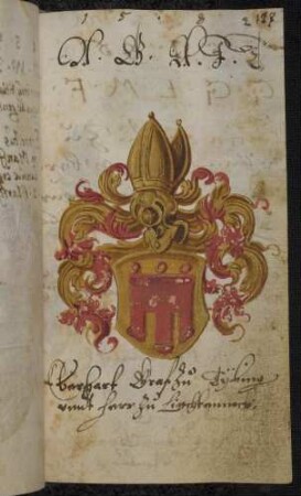 Wappen: Graf Eberhard von Tübingen Lichteneck (+1634), Eintrag 1582