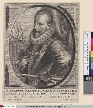 Alexander Farnesius D.G. Parmae et Placentiae Dux