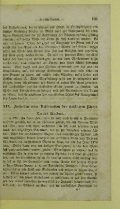 XIX. Anstreben einer Reformation der christlichen Kirche