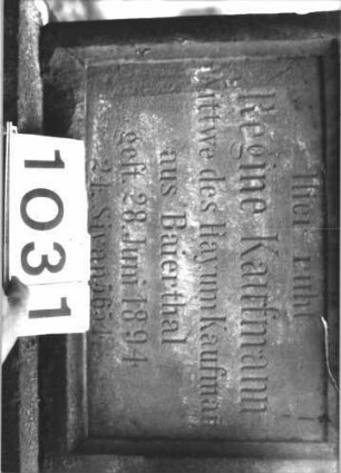 Grabstein 1031 (Detailaufnahme 1)