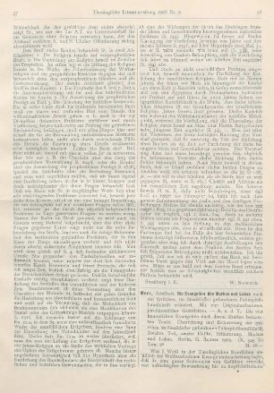 38-42 [Rezension] Merx, Adalbert, Die Evangelien des Markus und Lukas nach der syrischen, im Sinaikloster gefundenen Palimpsesthandschrift erläutert