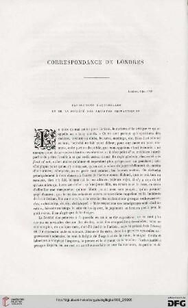 Correspondance de Londres