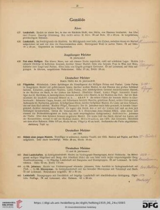 Gemälde, Textilien, Gobelins und Teppiche (Nr. 437-620)