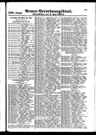 528.Ausgabe. Mittwoch, 9. Juni 1915