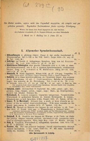 Antiquarischer Catalog, 99