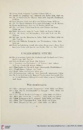 Ungerahmte Stiche (Nr.409-416)