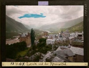 Lenk und das Rhonetal : Schweiz. Lenk. Stadtansicht