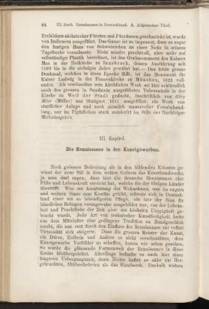 III. Kapitel. Die Renaissance in den Kunstgewerben.