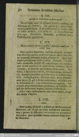§. LVI. Axioma ac Postulatum medicum quid?