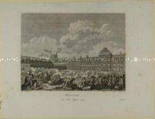 Blutszene - Erstürmung des Tuilerienschlosses am 10. August 1792 (Nr. XL einer Folge zur Französischen Revolution)