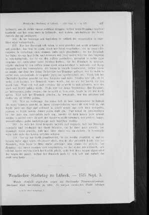 Wendischer Städtetag zu Lübeck. - 1515 Sept. 5.