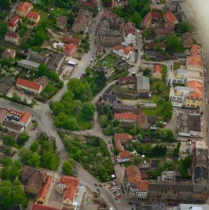 Dresden-Strehlen. Altstrehlen. Blick über Dohnaer, Kaitzbach und Kreischaer Straße. Luftbild-Schrägaufnahme von Nordwesten