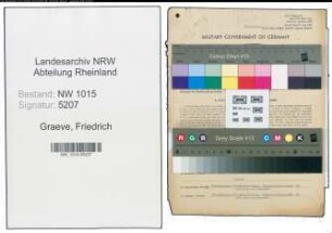 Entnazifizierung Friedrich Graeve , geb. 19.02.1899 (Tabakgrosshaendler)