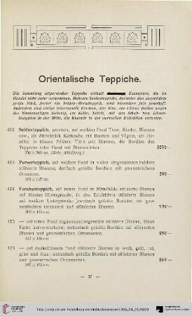 Orientalische Teppiche (Nr. 472-503)