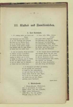 III. Kinder- und Familienleben