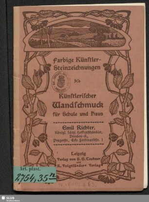 Farbige Künstler-Steinzeichnungen : künstlerischer Wandschmuck für Schule und Haus