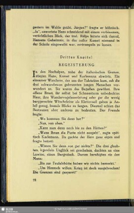 Drittes Kapitel: Begeisterung