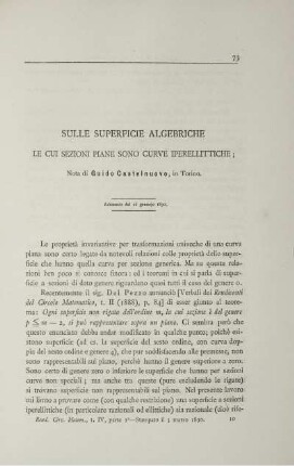 Sulle superficie algebriche le cui sezioni piane sono curve iperellittiche.