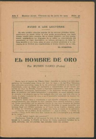 1919003200: El hombre de oro