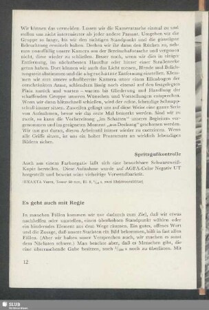 Es geht auch mit Regie