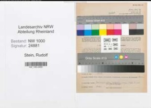 Entnazifizierung Rudolf Stein, geb. 02.02.1915 (Reg.Inspektor)