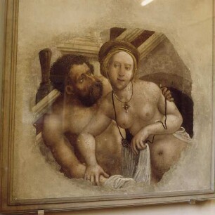 Badeszene mit Mann und Frau