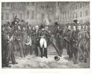 Abschied Napoleons zu Fontainebleau 1814 / Abdankung Napoleons