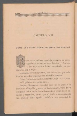 Capítulo VIII - Cómo una cabra puede dar pie á una amistad