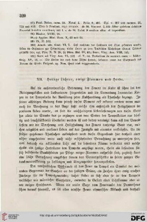 XII: Heilige Lichter; ewige Flammen und Herde