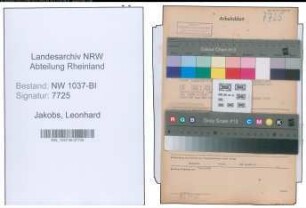 Entnazifizierung Leonhard Jakobs , geb. 14.12.1889 (Postbeamter)