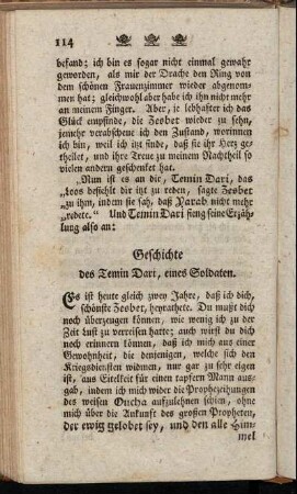 Geschichte des Temin Dari, eines Soldaten.
