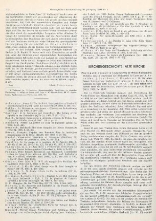 516-517 [Rezension] Les Oeuvres de Philon d'Alexandrie; 20. De Abrahamo