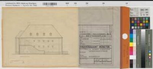Münster (Münster) Luftschutzbunker Lotharingerstraße Südansicht (1959) 1983 1 : 100 29,5 x 58 Zeichnung Finanzbauamt Münster Hochbauamt Münster