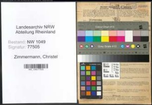 Entnazifizierung Christel Zimmermann , geb. 08.02.1920 (Gewerbelehrein)