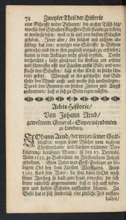 Achte Historie/ Von Johann Arnd ...