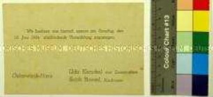 Vermählungsanzeige von Uda Kunkel von Löwenstern mit Erich Boesel