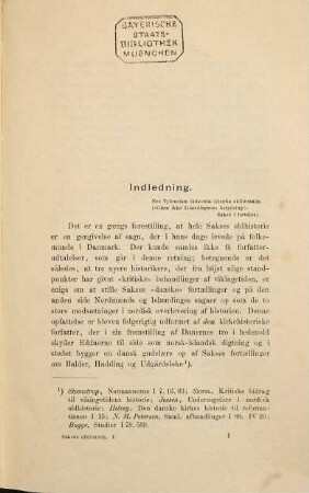 Kilderne til Sakses oldhistorie : en literaturhistorisk undersøgelse, 1. Forsøg på en tvedeling af kilderne til Sakses oldhistorie