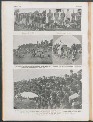 Rosario. - Match de football jugado entre Newell's Old Boys y Rosario Central, por el campeonato de la Copa Vila