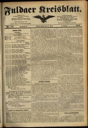 Ausgabe vom Donnerstag, den 03. Juni 1909.