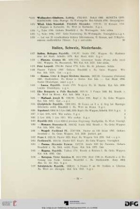 Italien, Schweiz, Niederlande (Nr. 1477-1559)