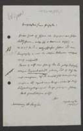 Brief von Albert Wigand an Unbekannt