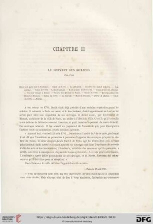 Chapitre II: Le Serment des Horaces