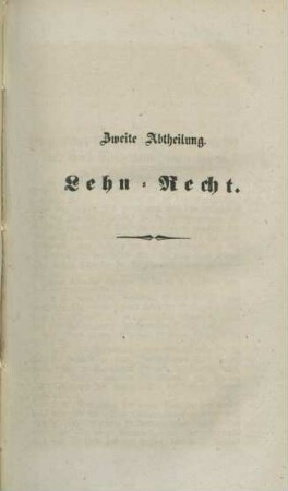 Zweite Abtheilung. Lehn-Recht.