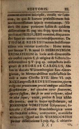 Historia et examen novae theologiae indifferentisticae : ex Mss. paterno praefationem item et copiosos indices adiecit Gust. Frid. Fechtius fil. id. secunda