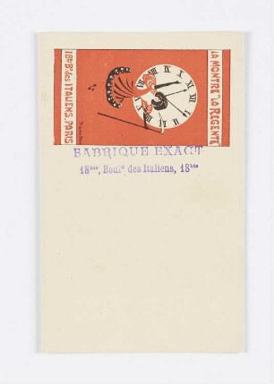 Postkarte: "La Montre la Regente"