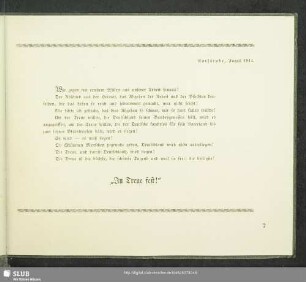 "In Treue fest!" Karlsruhe, August 1914