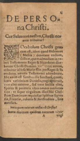 De Persona Christi.