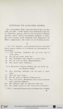 Inventare von Alexander Roswel